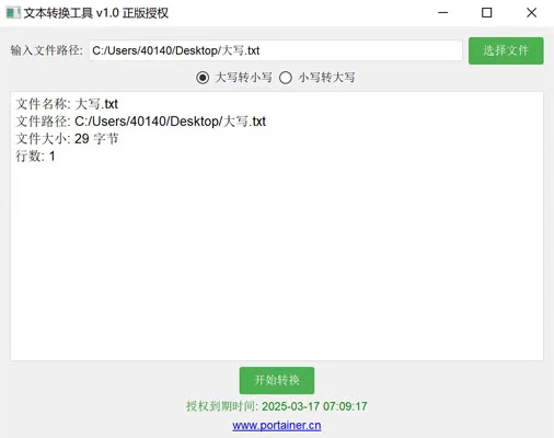 免费转换大小写文本转换工具 桌面软件 正版授权